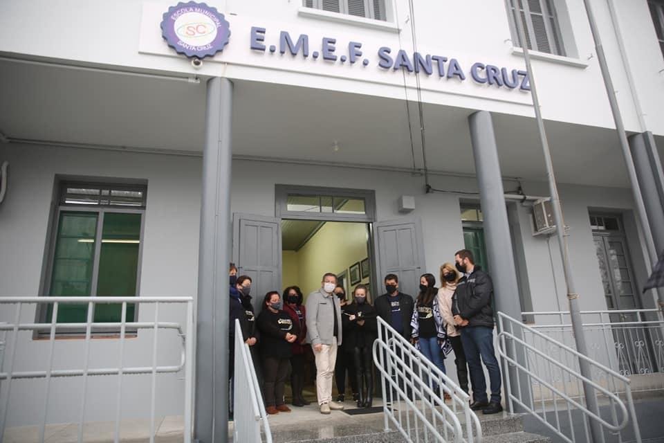 A EMEF Santa Cruz &eacute; a primeira de 15 escolas onde ser&atilde;o instalados alarmes de inc&ecirc;ndio e detectores de fuma&ccedil;a