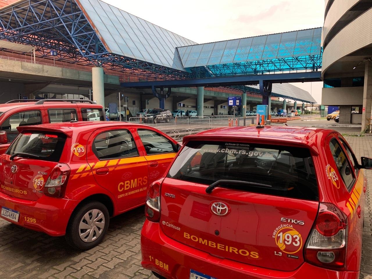 Bombeiros realizaram vistoria no Aeroporto Salgado Filho nesta quarta-feira