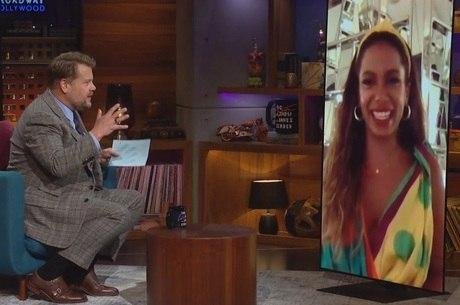 Cantora agradeceu James Corden nas redes sociais