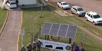 Foi inaugurado o primeiro sistema de geração de energia solar instalado no Módulo da Brigada Militar em Uruguaiana