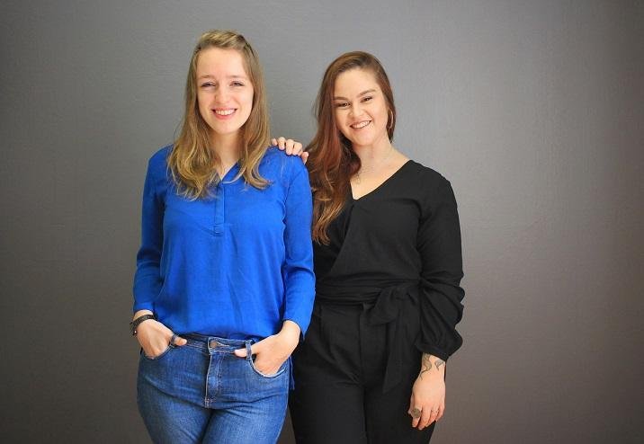 As ministrantes do curso Amanda Jacobus e Camille Bonetto