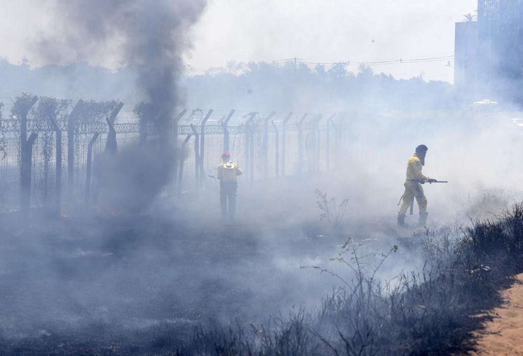 Bombeiros conseguiram aplacar cerca de 50 hectares de pastagens queimadas