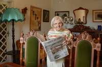 Matilde Gomes, 103 anos de idade, é leitora do Correio do Povo há 60 anos.