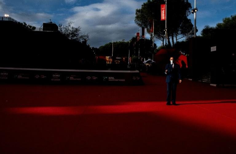 Tapete vermelho do Audit&oacute;rio Parco della Musica, que recebe o Festival de Cinema de Roma