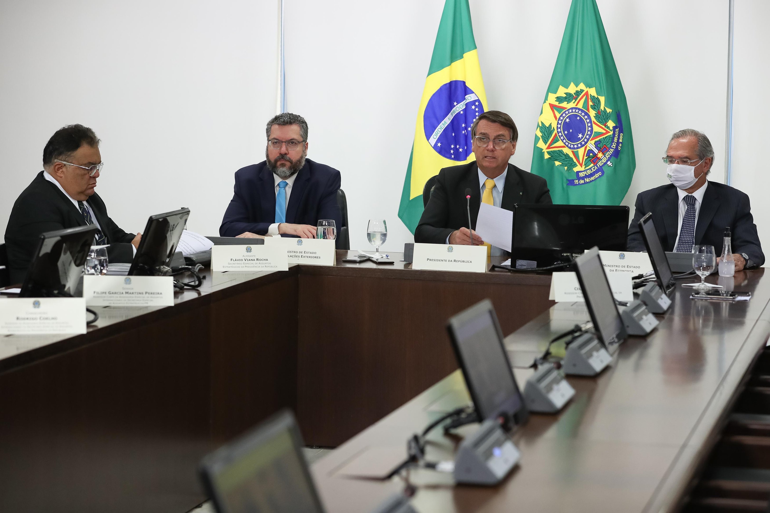 Equipe do governo Bolsonaro esteve reunida nesta segunda-feira na abertura do F&oacute;rum Econ&ocirc;mico Brasil & Pa&iacute;ses &Aacute;rabes
