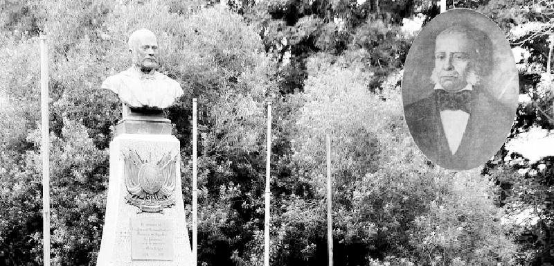 Herma do general Jos&eacute; Gomes de Vasconcellos Jardim, em Gua&iacute;ba.