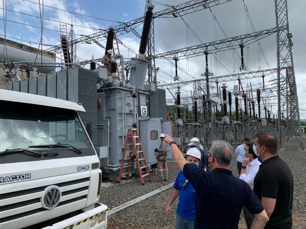 Ministro de Minas e Energia realizou visita t&eacute;cnica &agrave; subesta&ccedil;&atilde;o de Laranjal do Jari, no Amap&aacute;, onde est&atilde;o sendo instalados os equipamentos