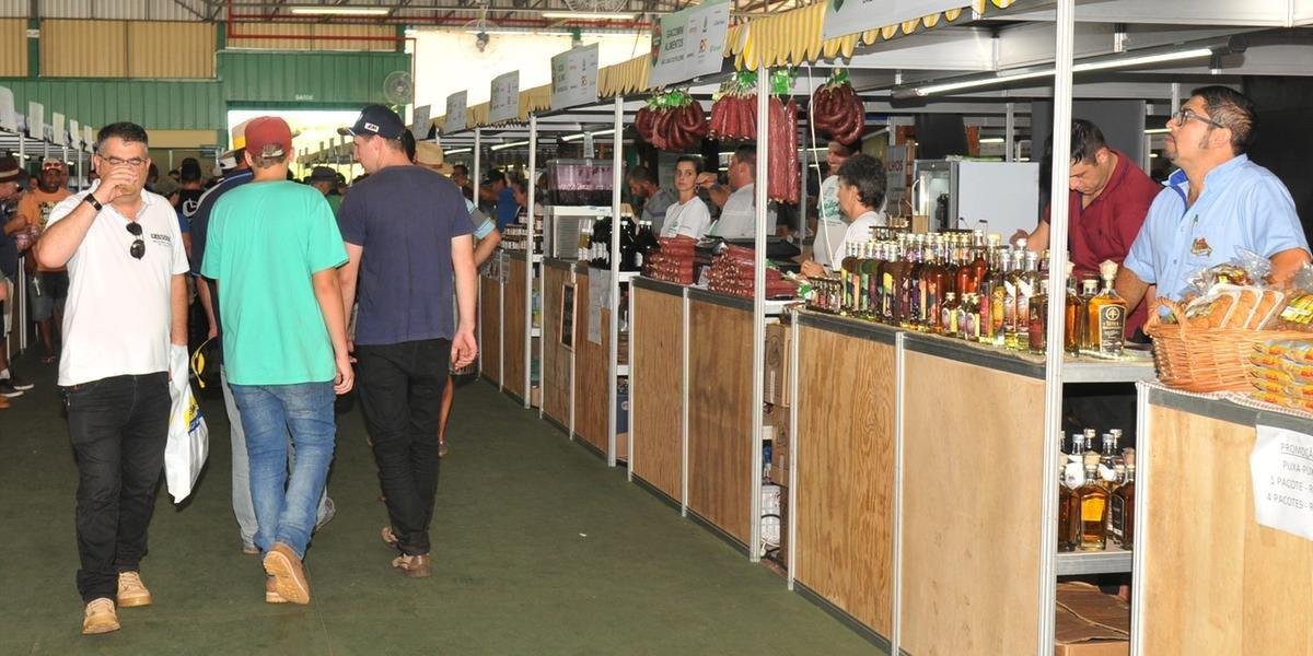 Pavilh&atilde;o da agricultura familiar durante o &uacute;ltimo dia da Expodireto de 2020
