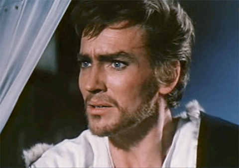 John Fraser em cena do filme "El Cid", de Anthony Mann