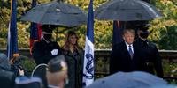 Donald Trump compareceu ao Cemitério Nacional de Arlington nesta quarta-feira