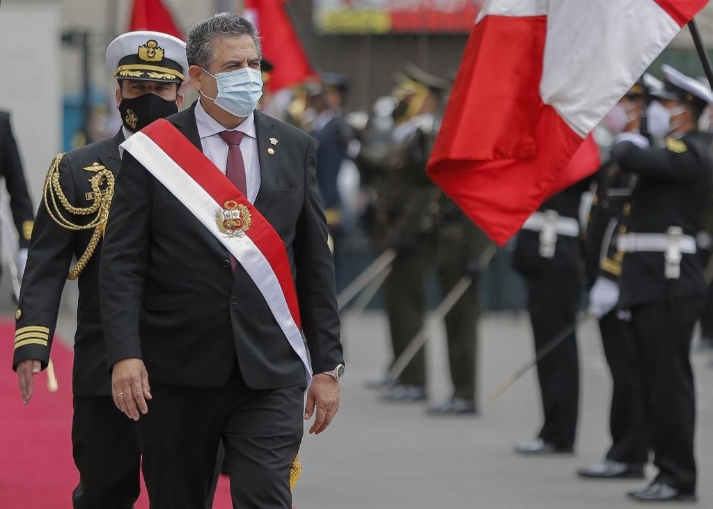 Merino assumiu o cargo ontem ap&oacute;s o Congresso destituir Mart&iacute;n Vizcarra da presid&ecirc;ncia