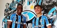 Grêmio contratou o meia uruguaio Mateo Barrios e o atacante colombiano Kevin Quejada, ambos de 18 anos