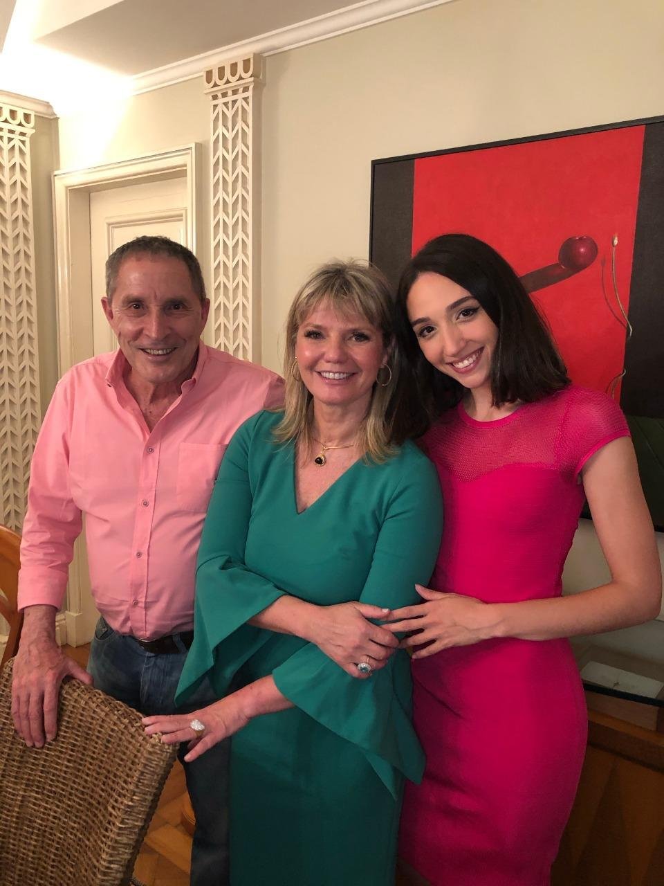Carlos Fontoura e Leonor com a neta Maria Luiza Albuquerque