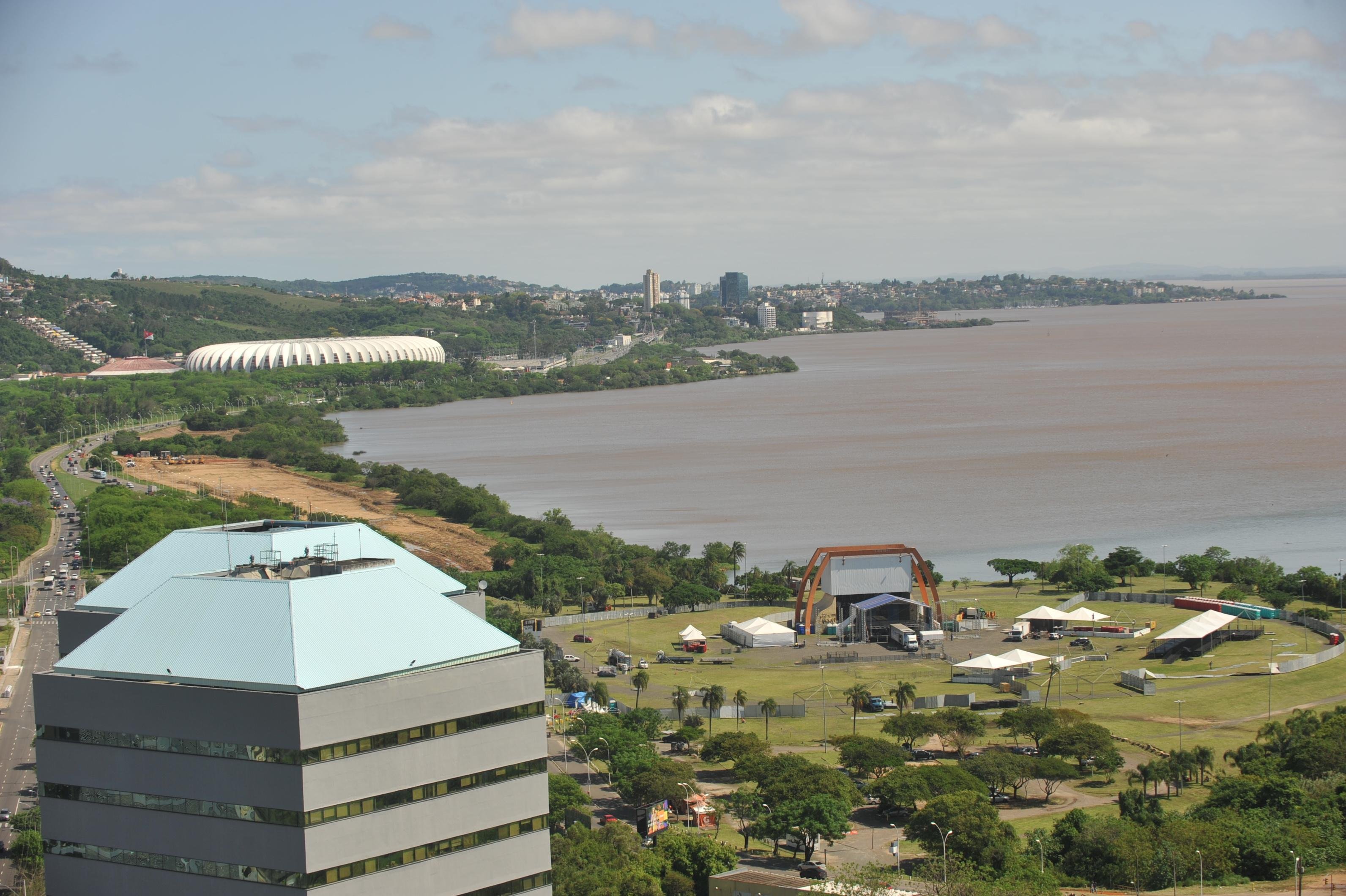 Vista a&eacute;rea de Porto Alegre.
