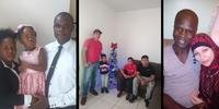 Com a família: o haitiano Artur em Capinzal/SC, o venezuelano Marcos em Marau/RS e o senegalês Diakhate em Toledo/PR