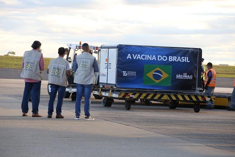 S&atilde;o Paulo recebeu quarto lote da Coronavac com 5,5 milh&otilde;es de doses nesta quinta-feira