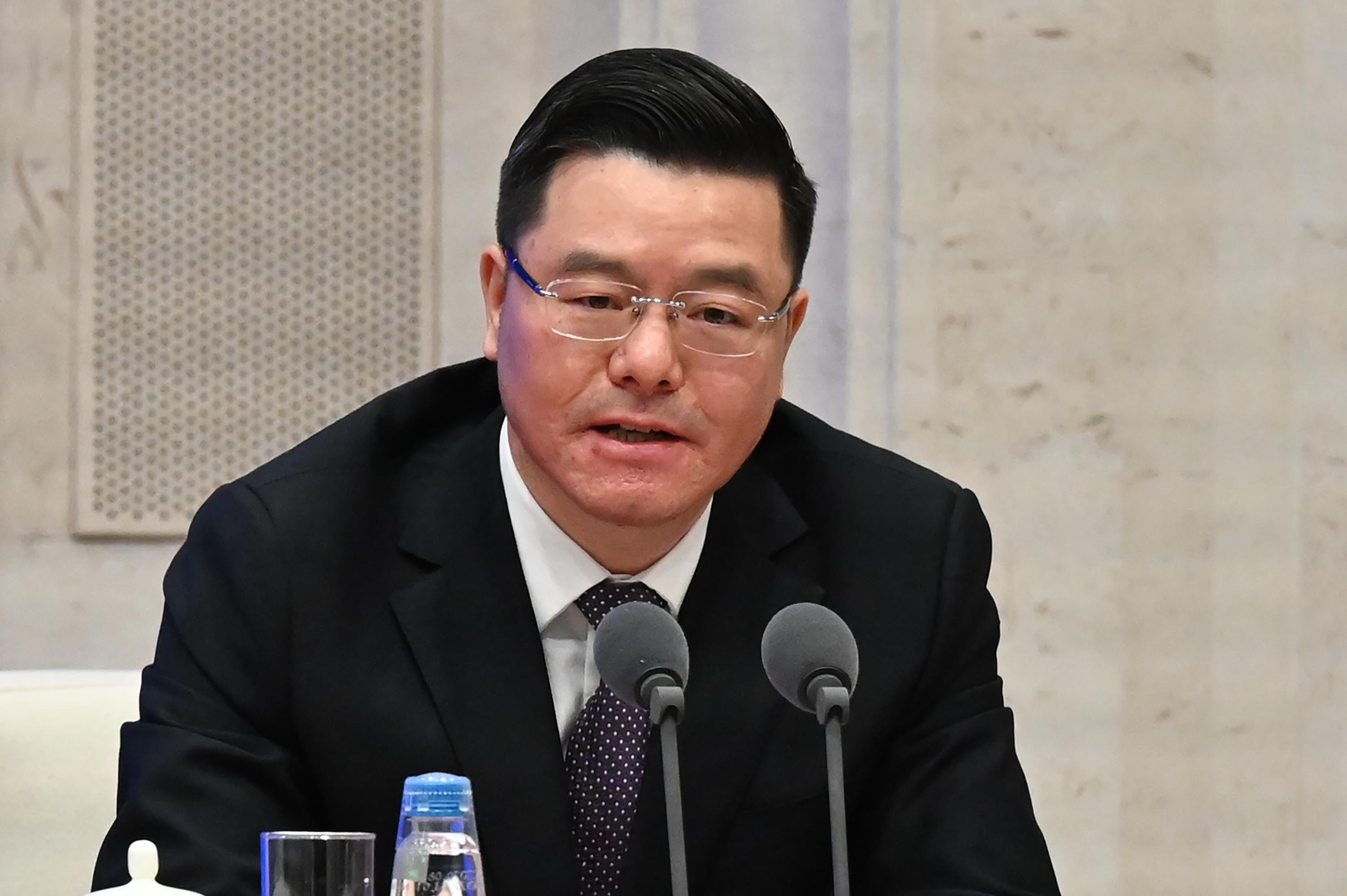 Wu Yonglin, presidente do China National Biotech Group (CNBG) Sinopharm, falou em uma entrevista coletiva em Pequim nesta quinta