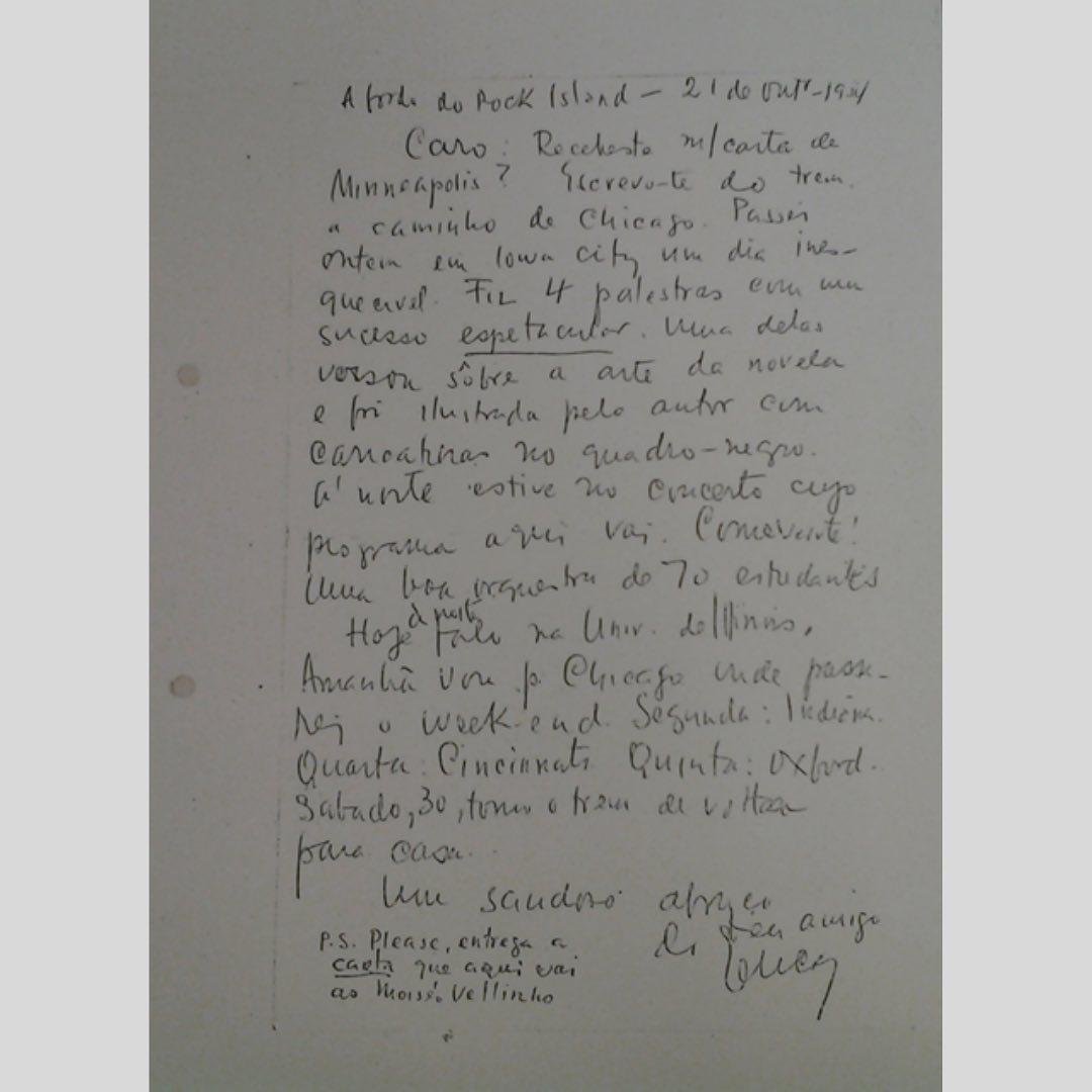Uma das cartas trocadas por Erico foi com Herbert Caro, que trabalhou no Correio do Povo, onde manteve por anos a coluna de livros &ldquo;Balc&atilde;o de Livraria&rdquo;