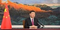 Fórum Econômico Mundial mostra o presidente da China, Xi Jinping, falando de Pequim enquanto abre um Fórum Econômico Mundial totalmente virtual, que geralmente ocorre em Davos, na Suíça.