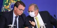Bolsonaro esteve nesta quarta com o ministro da Economia, Paulo Guedes