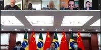 Senadores durante reunião online com embaixador chinês Yang Wanming