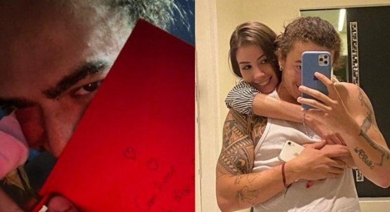 Comediante vibrou com a declara&ccedil;&atilde;o de amor da namorada em publica&ccedil;&atilde;o nas redes sociais