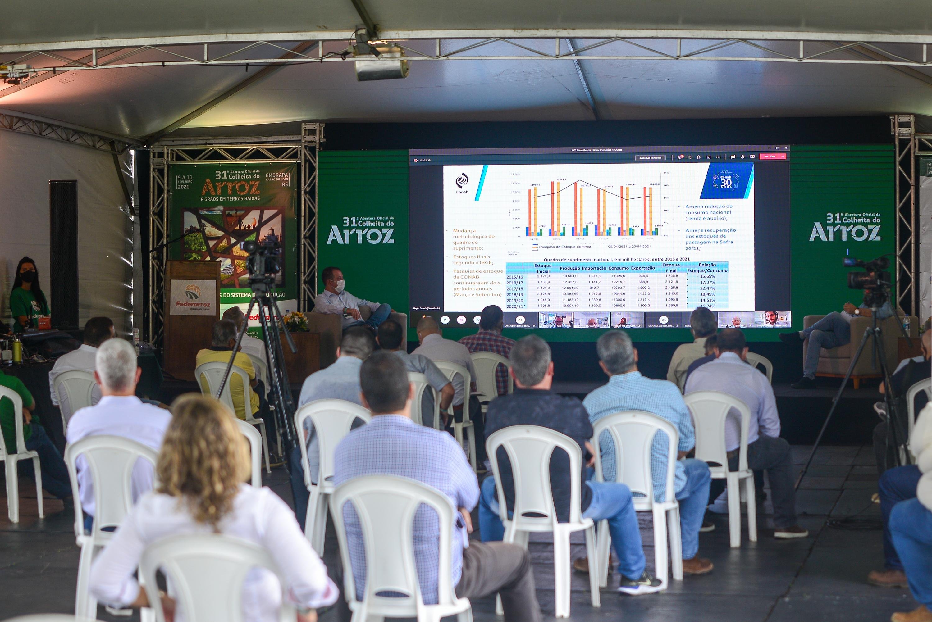 C&acirc;mara Setorial do Arroz se reuniu durante o encontro e apresentou dados sobre produ&ccedil;&atilde;o e consumo