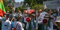 Milhares de pessoas também se reuniram em Naypyidaw, capital administrativa de Mianmar
