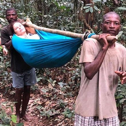 Foram 55 horas de agonia para poder deixar o local do acidente e seguir para um hospital na &Aacute;frica do Sul, disse a atriz