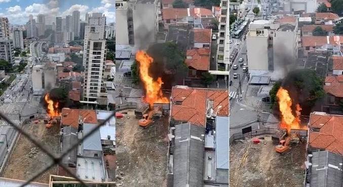 Onze equipes dos Bombeiros foram encaminhadas ao local nesta quinta-feira