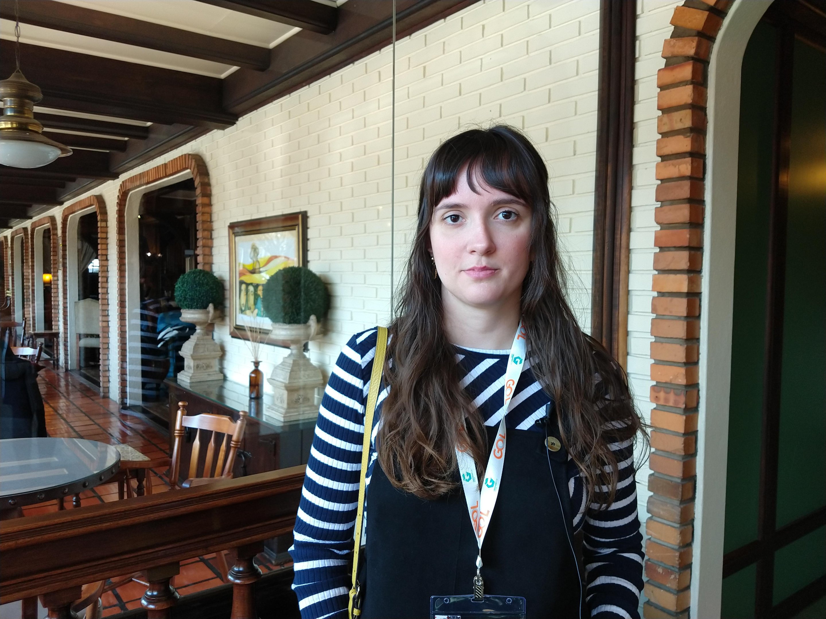 A cineasta Iuli Gerbase, durante a edi&ccedil;&atilde;o do Festival de Cinema de Gramado em 2019.