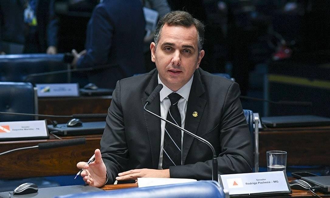 O presidente do Senado, Rodrigo Pacheco (DEM-MG)