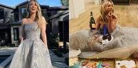 Antes e depois de Kaley Cuoco no Globo de Ouro divertiu internautas