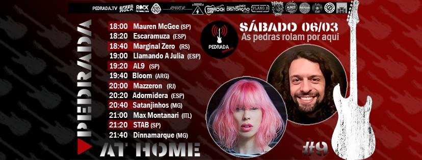 Programa&ccedil;&atilde;o come&ccedil;a &agrave;s 18h, no canal do coletivo Pedrada Rocks no YouTube
