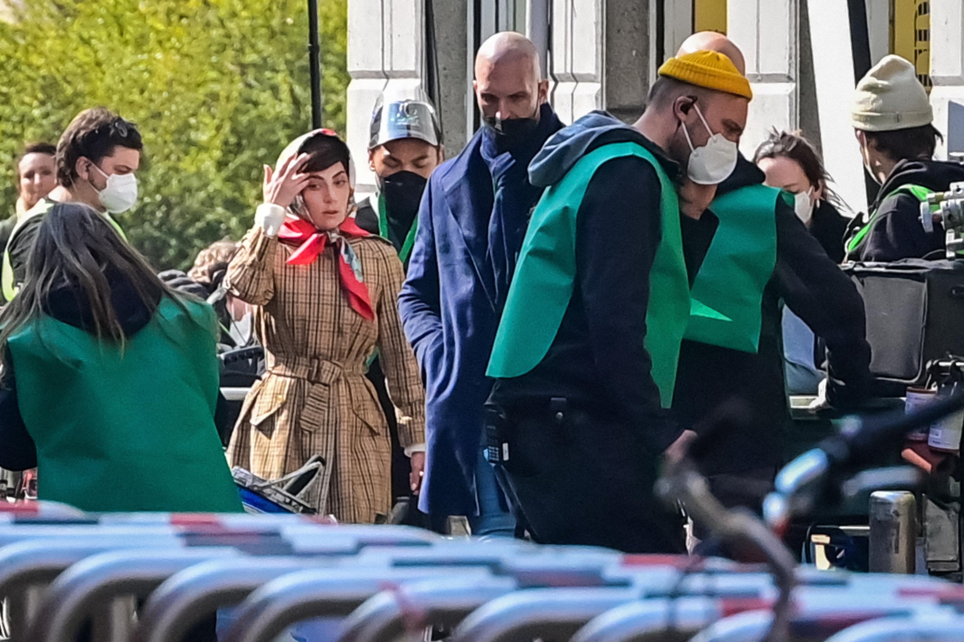 Lady Gaga no set do novo filme de Ridley Scott