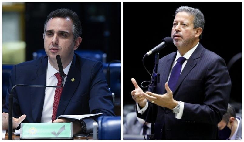 Os presidentes da C&acirc;mara e do Senado, Rodrigo Pacheco e Arthur Lira