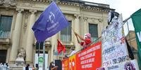 Manifestação fez parte do Dia Nacional de Luta convocado pelas centrais sindicais em todo o País