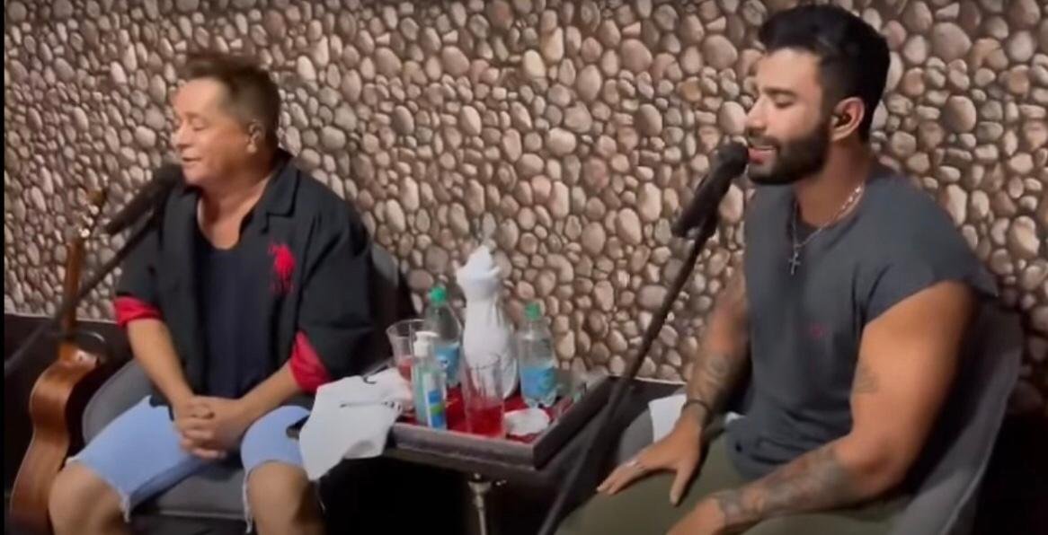 "J&aacute; preparem o f&iacute;gado!", brincou Gusttavo Lima, ao convidar o p&uacute;blico para acompanhar o show