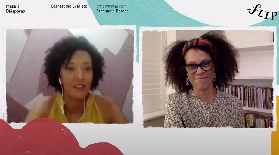 Stephanie Borges e Bernardine Evaristo fizeram a primeira mesa da Flip 2020, realizada no ambiente virtual