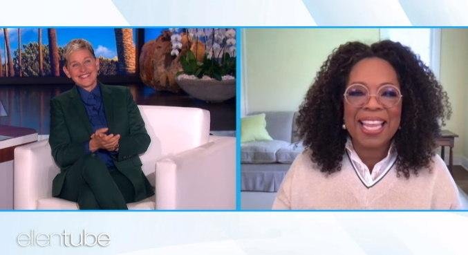 Oprah demonstrou apoio para Ellen Degeneres, que anunciou o fim de seu programa