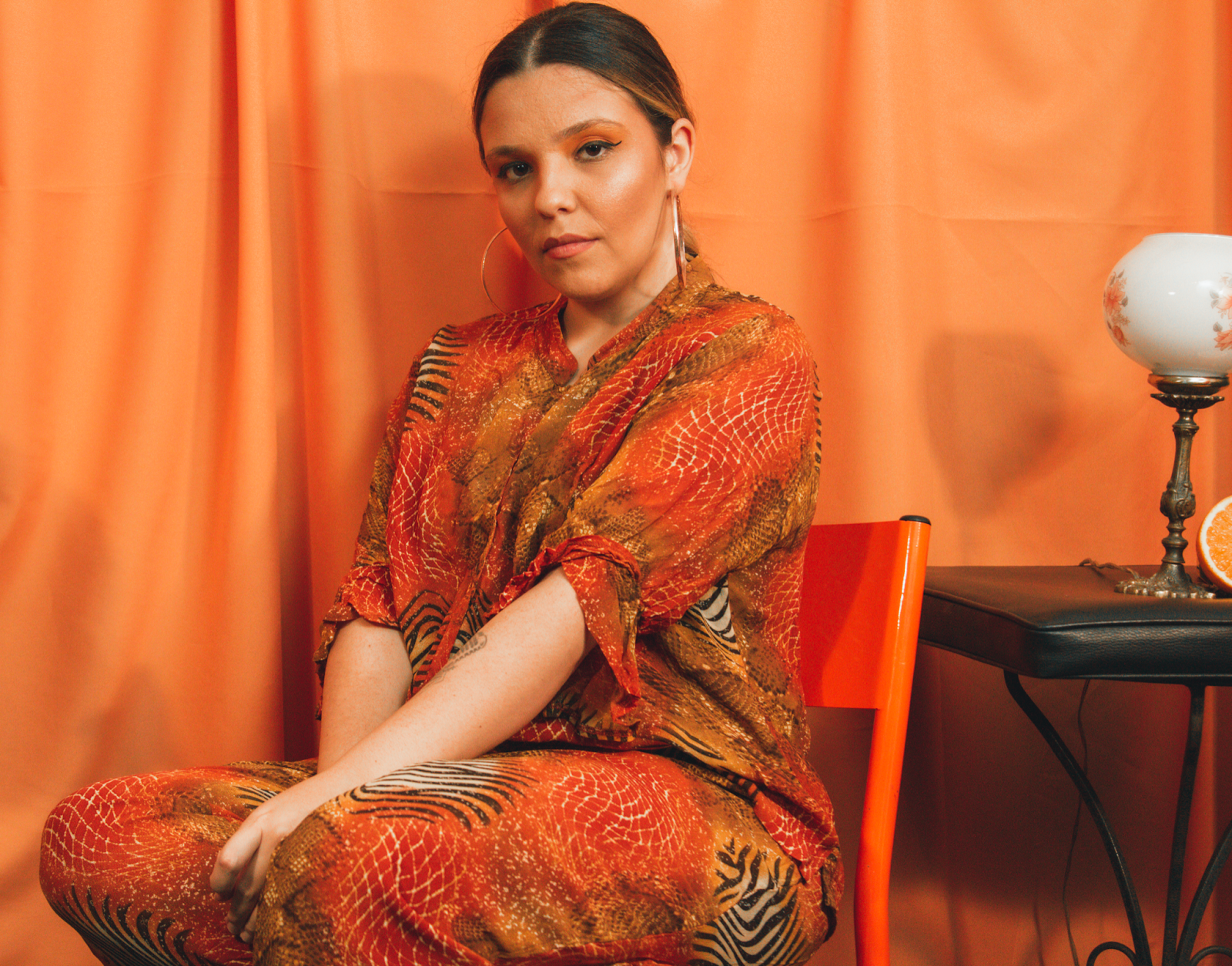 Cantora e compositora Mariana Bavaresco, cujo nome art&iacute;stico &eacute; Ella