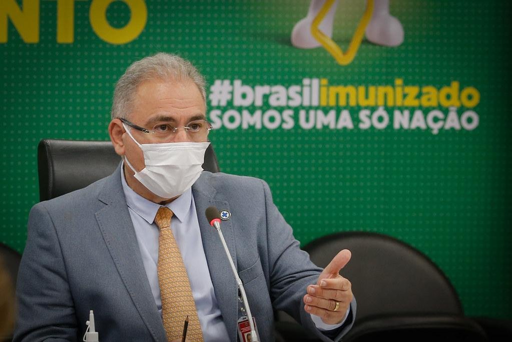 Ministro da Sa&uacute;de, Marcelo Queiroga, se irritou ap&oacute;s jornalistas questionarem sobre a compra da vacina da Covaxin