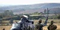 PRF sobrevoa a região de Águas Lindas de Goiás de helicóptero, pós um veículo furar o bloqueio montado pela força-tarefa que procura Lázaro Barbosa