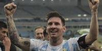 Messi foi campeã da Copa América 2021 com a seleção da Argentina
