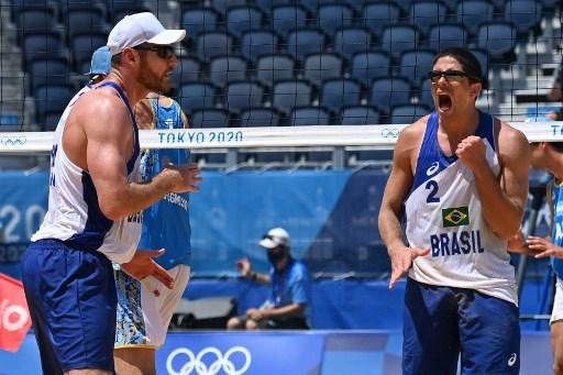 Brasil venceu por 2 a 0 no v&ocirc;lei de praia