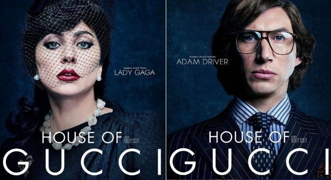Lady Gaga e Adam Driver nos primeiros cartazes de 'House of Gucci'