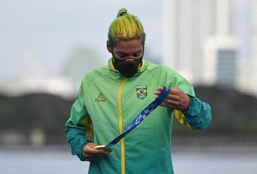 Ana Marcela conquistou ouro na maratona aqu&aacute;tica