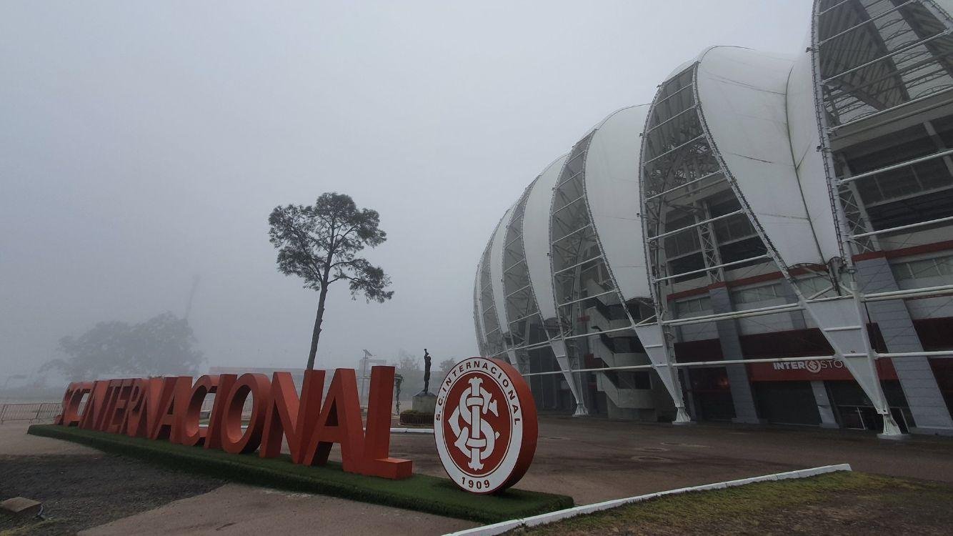 Fachada do est&aacute;dio Beira-Rio em Porto Alegre.