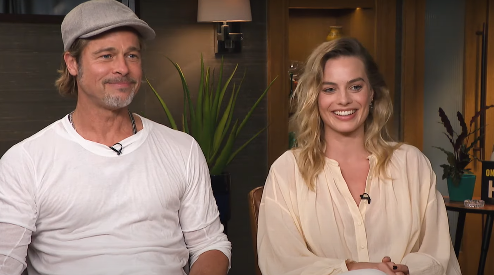 Margot e Brad Pitt j&aacute; trabalharam juntos em Era Uma Vez em Hollywood.