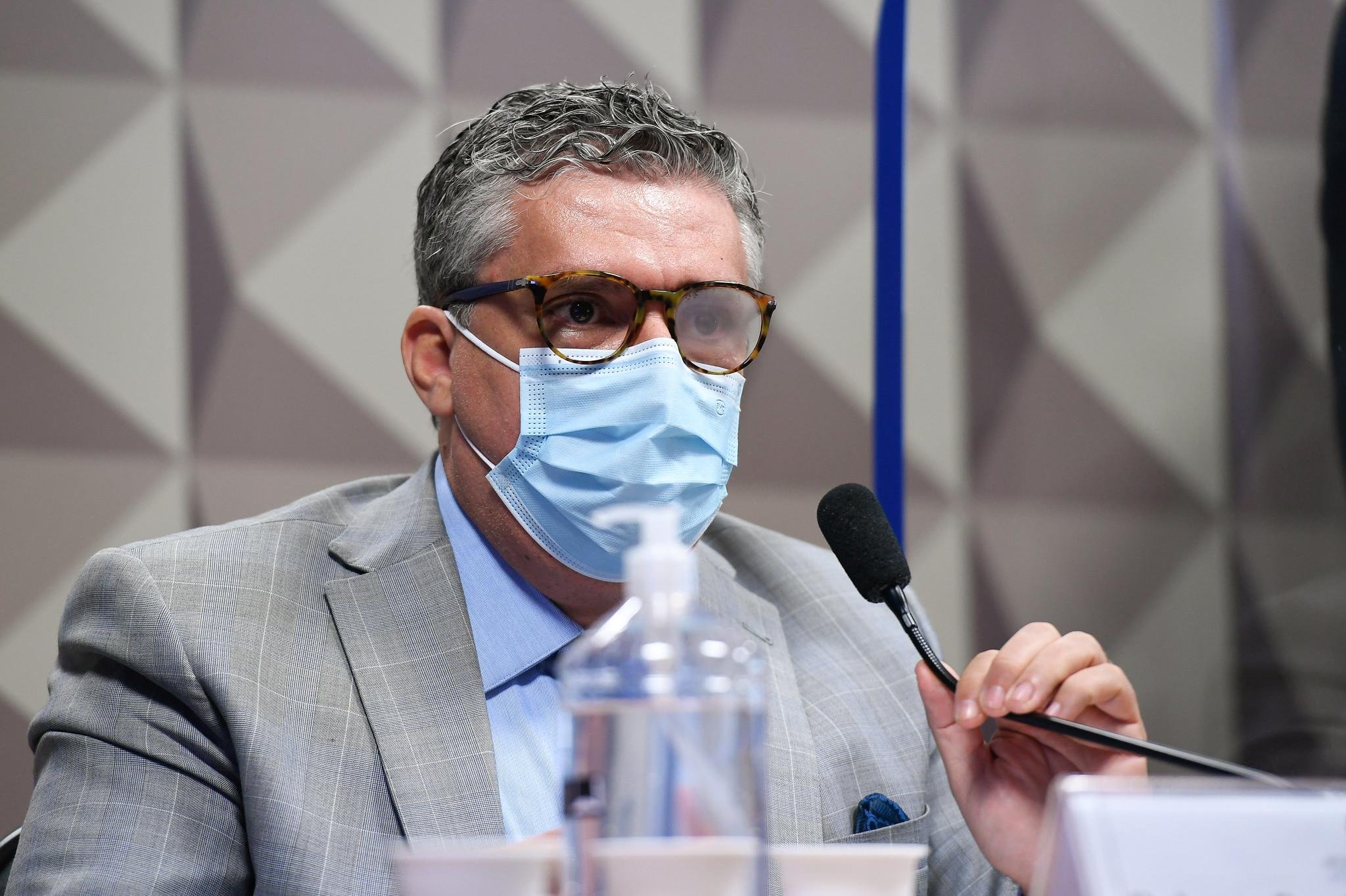 O diretor-presidente da empresa FIB Bank, Roberto Pereira Ramos J&uacute;nior, prestou depoimento hoje &agrave; CPI da Covid-19